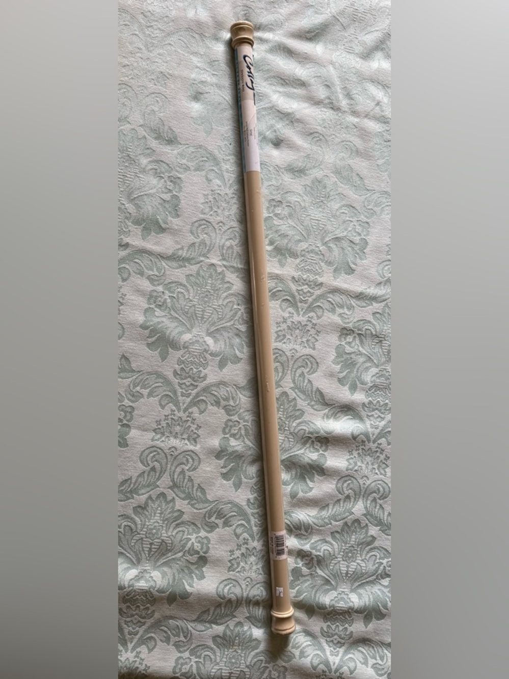 Neutral Beige Wooden Curtain Rod - 36'-63' inch tub / shower new with tag